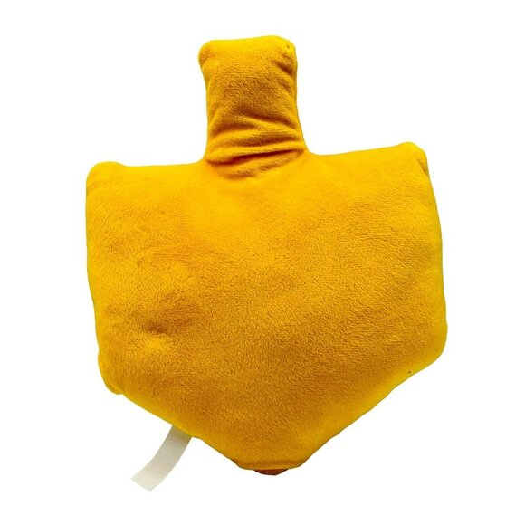 Dreidel Emoji Plush Yellow Embroidered Hannukah Judaica 10 inch Stuffed Toy - Picture 2 of 3